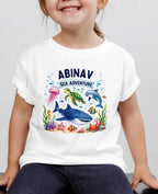 Ocean Theme Custom Kid Cotton Tshirt Swiftsoul