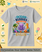 Ocean Theme Custom Kid Cotton Tshirt Swiftsoul