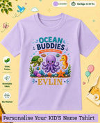 Ocean Theme Custom Kid Cotton Tshirt Swiftsoul