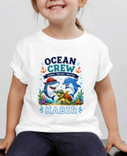 Ocean Theme Custom Kid Cotton Tshirt Swiftsoul