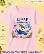 Ocean Theme Custom Kid Cotton Tshirt Swiftsoul