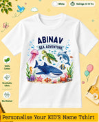 Ocean Theme Custom Kid Cotton Tshirt Swiftsoul