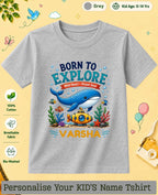 Ocean Theme Custom Kid Cotton Tshirt Swiftsoul