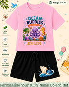 Ocean Theme Custom Kid's Co-ord Set Swiftsoul