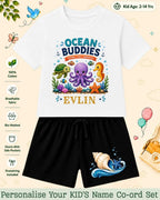 Ocean Theme Custom Kid's Co-ord Set Swiftsoul