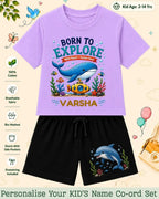 Ocean Theme Custom Kid's Co-ord Set Swiftsoul