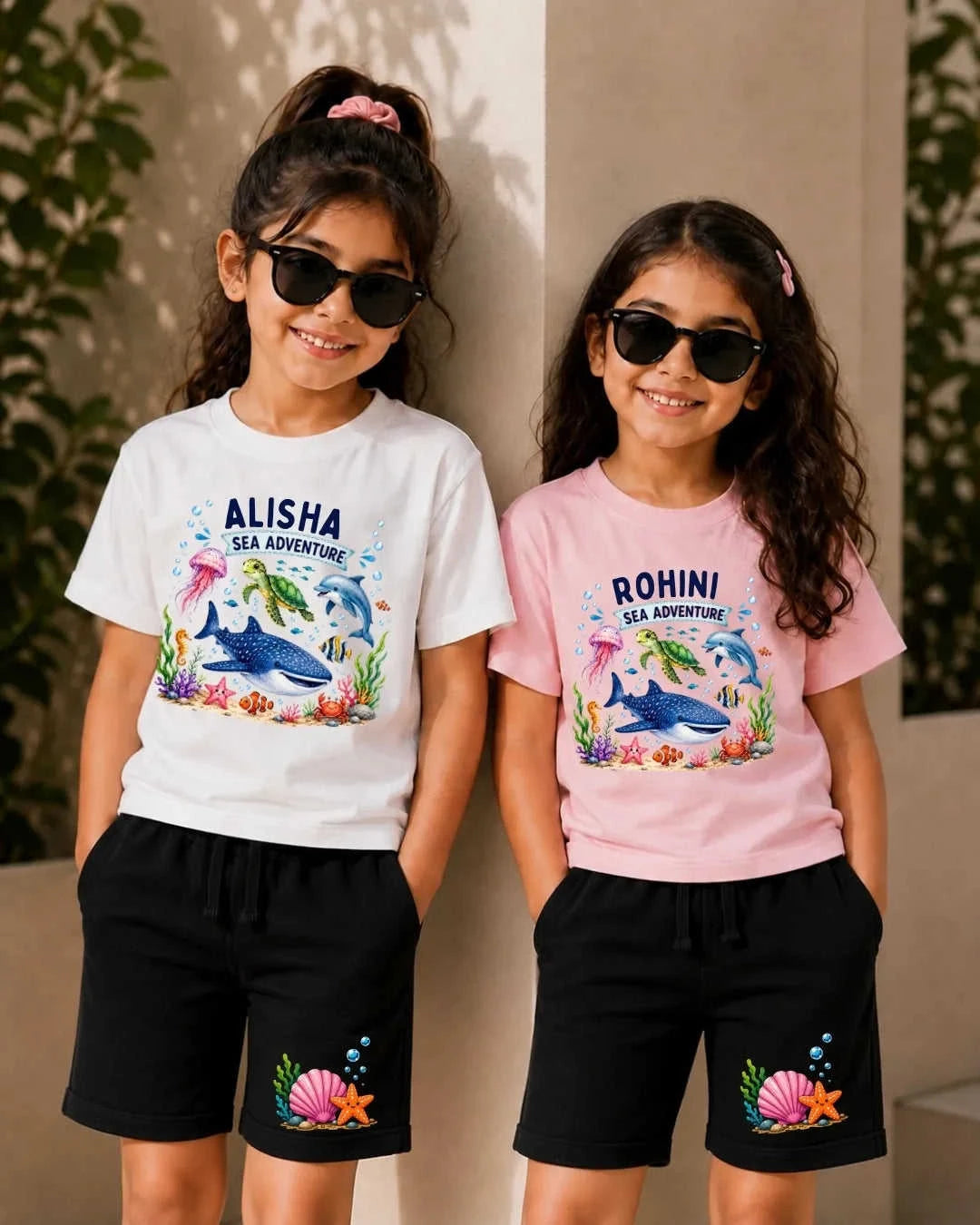 Ocean Theme Custom Kid's Co-ord Set Swiftsoul
