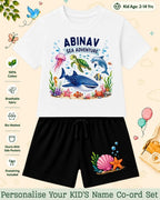 Ocean Theme Custom Kid's Co-ord Set Swiftsoul