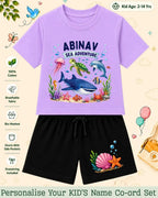 Ocean Theme Custom Kid's Co-ord Set Swiftsoul