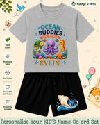 Ocean Theme Custom Kid's Co-ord Set Swiftsoul