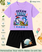 Ocean Theme Custom Kid's Co-ord Set Swiftsoul