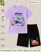 Ocean Theme Custom Kid's Co-ord Set Swiftsoul
