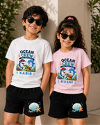 Ocean Theme Custom Kid's Co-ord Set Swiftsoul