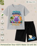 Ocean Theme Custom Kid's Co-ord Set Swiftsoul