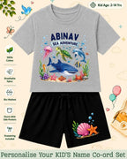 Ocean Theme Custom Kid's Co-ord Set Swiftsoul