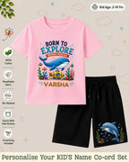 Ocean Theme Custom Kid's Co-ord Set Swiftsoul