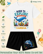 Ocean Theme Custom Kid's Co-ord Set Swiftsoul