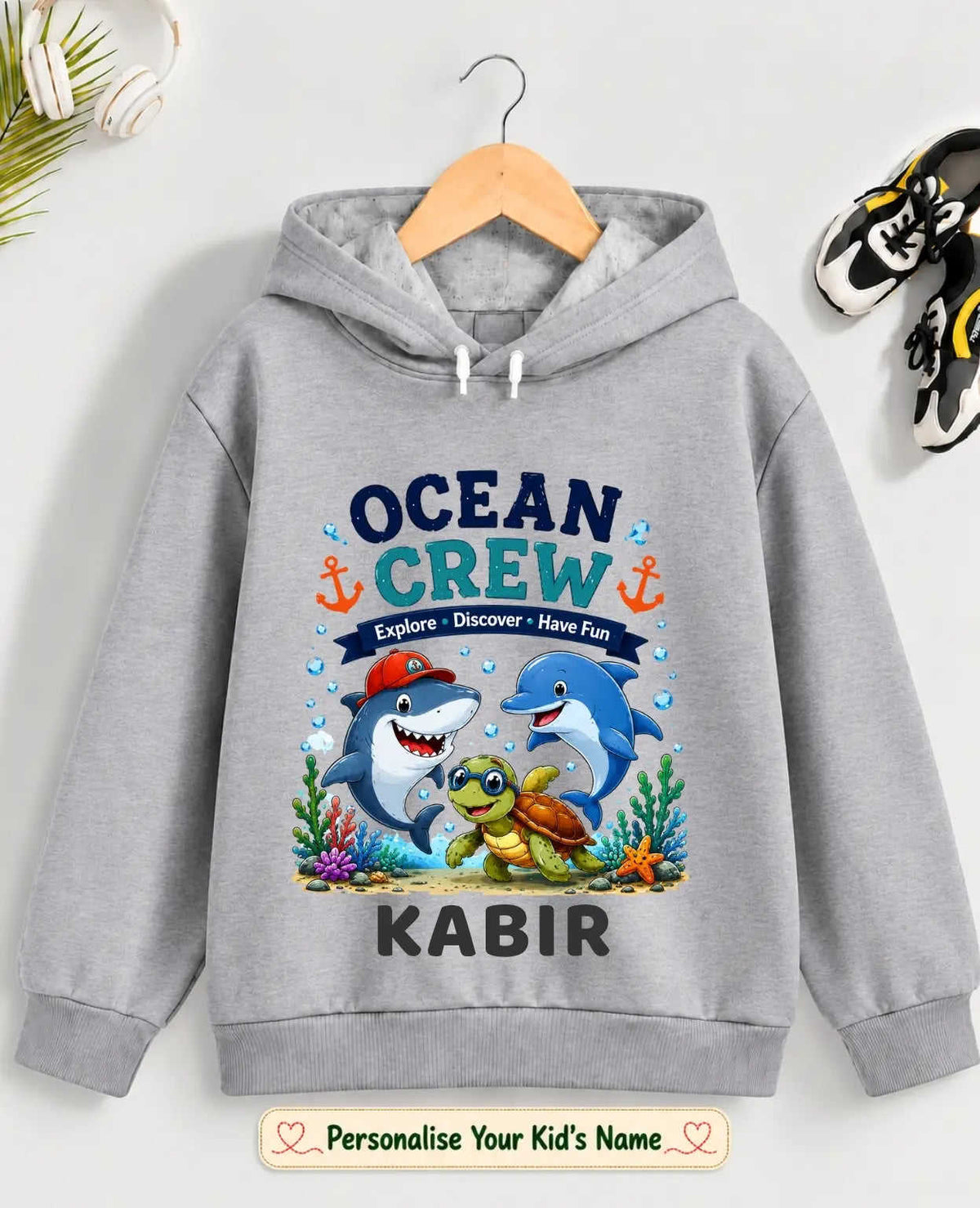 Ocean Theme Kid Cotton Tshirt & Hoodie Swiftsoul