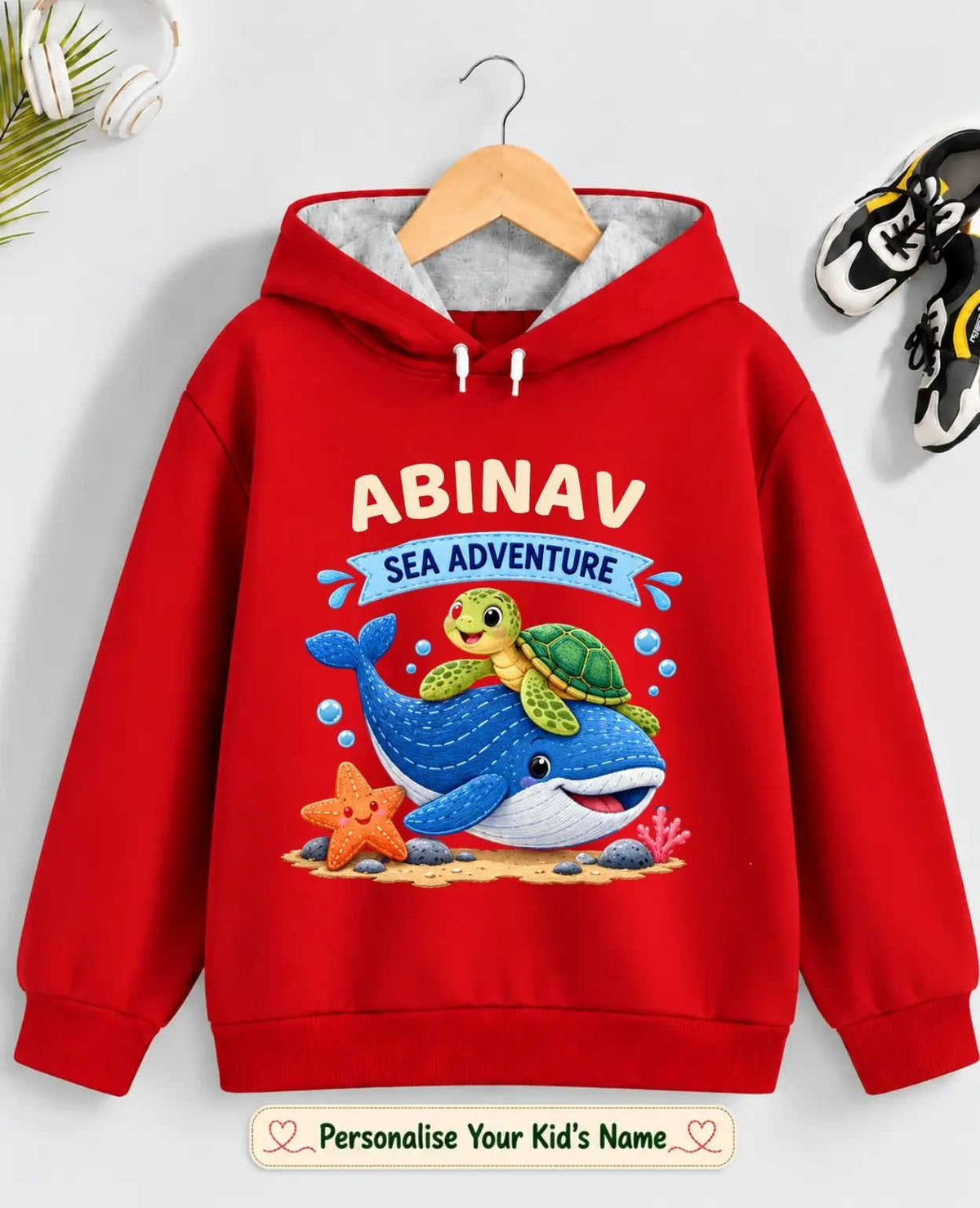 Ocean Theme Kid Cotton Tshirt & Hoodie Swiftsoul