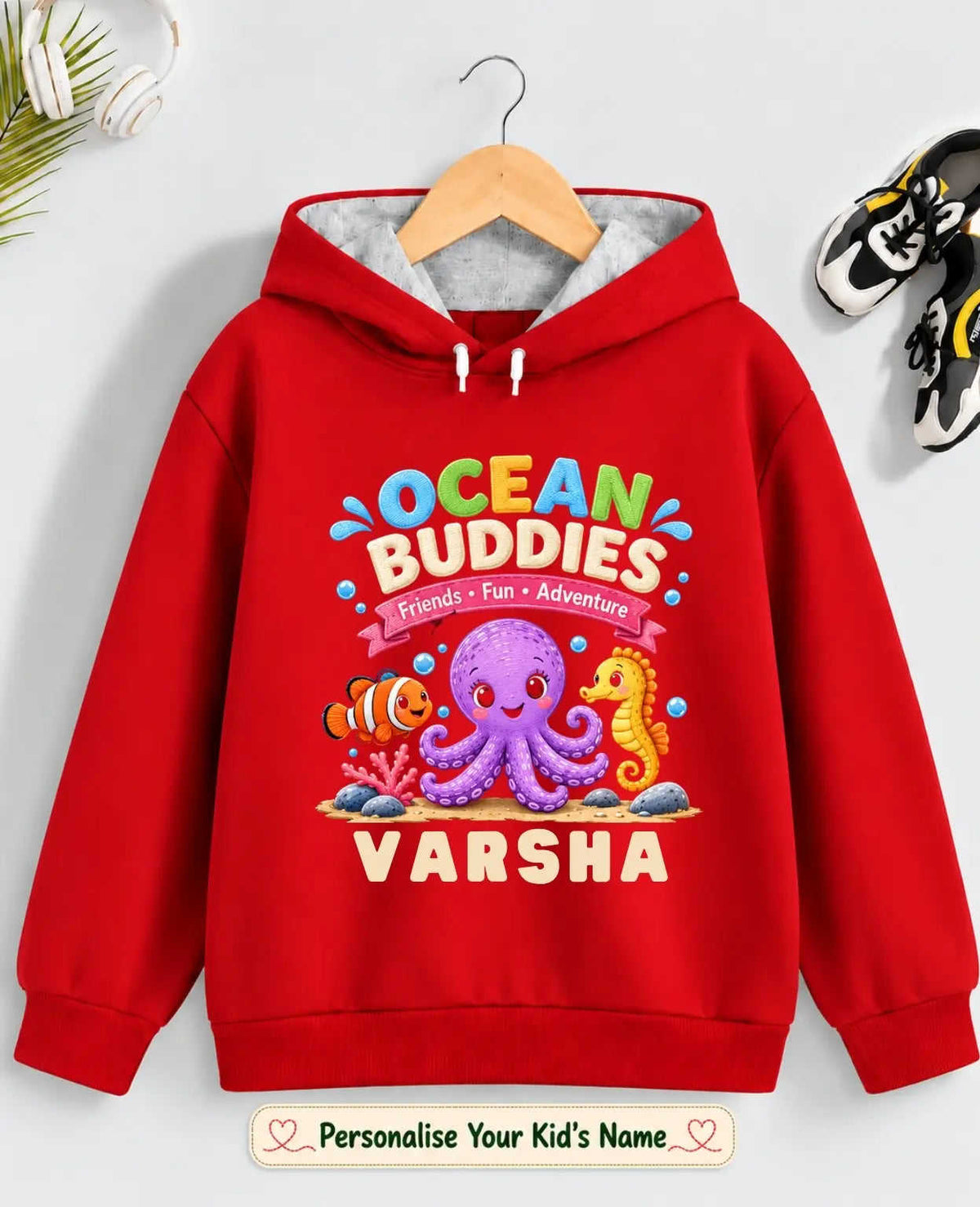 Ocean Theme Kid Cotton Tshirt & Hoodie Swiftsoul