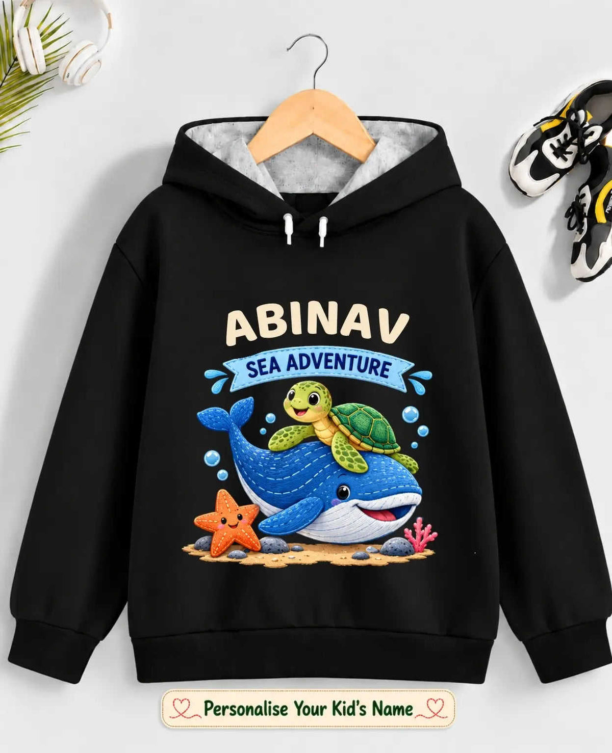 Ocean Theme Kid Cotton Tshirt & Hoodie Swiftsoul