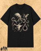 Octopus Guitar Rock Cotton Tshirt Billien LLC 