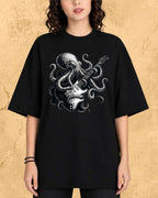 Octopus Guitar Rock Cotton Tshirt Billien LLC 