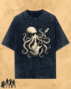 Octopus Guitar Rock Cotton Tshirt Billien LLC 