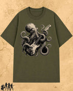 Octopus Guitar Rock Cotton Tshirt Billien LLC 