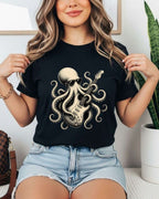 Octopus Guitar Rock Cotton Tshirt Billien LLC 