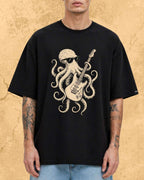 Octopus Guitar Rock Cotton Tshirt Billien LLC 