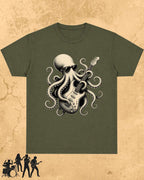 Octopus Guitar Rock Cotton Tshirt Billien LLC 