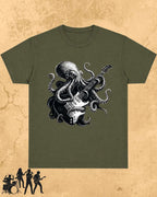 Octopus Guitar Rock Cotton Tshirt Billien LLC 