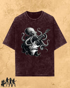 Octopus Guitar Rock Cotton Tshirt Billien LLC 