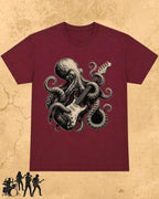 Octopus Guitar Rock Cotton Tshirt Billien LLC 
