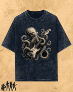Octopus Guitar Rock Cotton Tshirt Billien LLC 