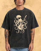Octopus Guitar Rock Cotton Tshirt Billien LLC 