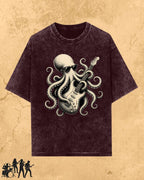 Octopus Guitar Rock Cotton Tshirt Billien LLC 