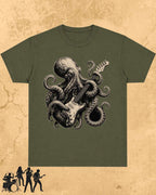Octopus Guitar Rock Cotton Tshirt Billien LLC 