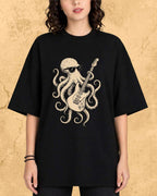 Octopus Guitar Rock Cotton Tshirt Billien LLC 