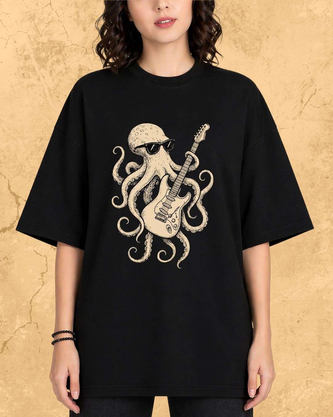 Octopus Guitar Rock Cotton Tshirt Billien LLC 