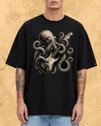 Octopus Guitar Rock Cotton Tshirt Billien LLC 