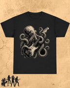 Octopus Guitar Rock Cotton Tshirt Swiftsoul