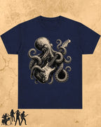 Octopus Guitar Rock Cotton Tshirt Swiftsoul