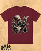 Octopus Guitar Rock Cotton Tshirt Swiftsoul