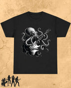 Octopus Guitar Rock Cotton Tshirt Swiftsoul