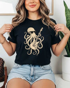 Octopus Guitar Rock Cotton Tshirt Swiftsoul