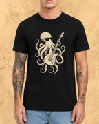 Octopus Guitar Rock Cotton Tshirt Swiftsoul