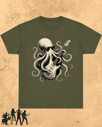 Octopus Guitar Rock Cotton Tshirt Swiftsoul