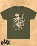 Octopus Guitar Rock Cotton Tshirt Swiftsoul